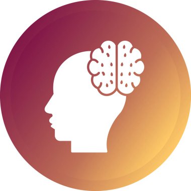 İnsan kafası ikon vektörlü beyin