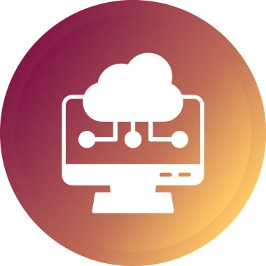 Bulut. Web simgesi basit illüstrasyon