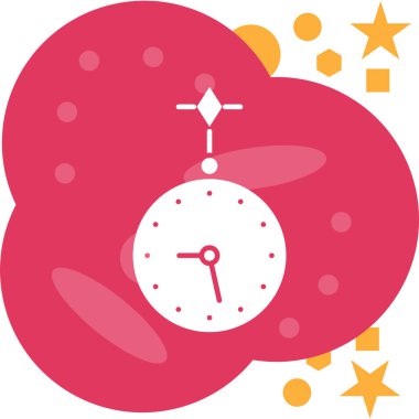 Saat simgesi vektör illüstrasyonu