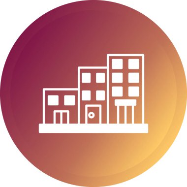 Modern binanın vektör illüstrasyonu