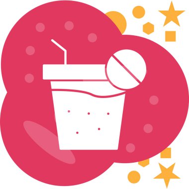 içecek kabı simgesi, vektör illüstrasyonu