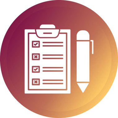 Kontrol listesi simgesi vektör illüstrasyonu