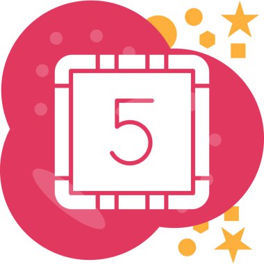 beş yıldız beş ikon vektör çizim tasarımı