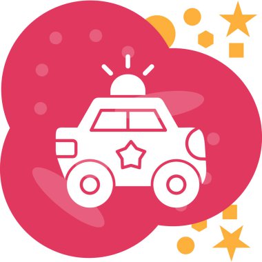 Moda tarzında araba simgesinin vektör illüstrasyonu