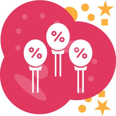 Balon. Web simgesi basit illüstrasyon