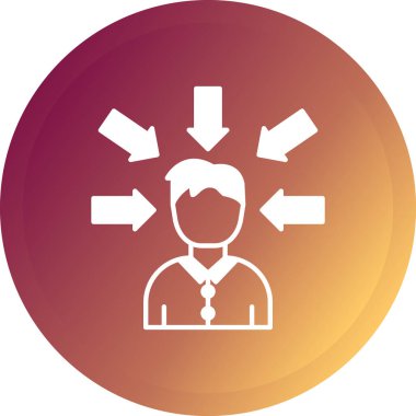 Yuvarlak çerçeveli bir adamın vektör çizimi