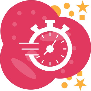 Alarm saati simgesi, vektör illüstrasyonu