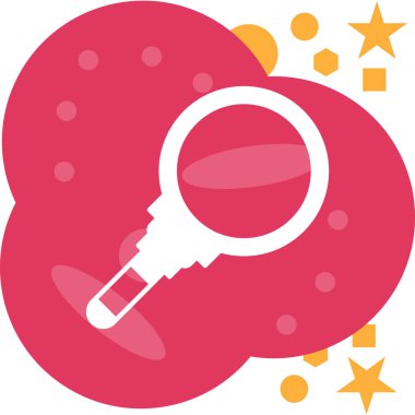 Büyüteçle büyüteçin vektör simgesi