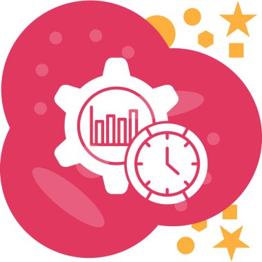 Saat simgesi, vektör illüstrasyonu