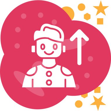 Astronot. Web simgesi basit illüstrasyon