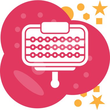 Konuşma balonlu kırmızı bir daktilo simgesinin vektör çizimi