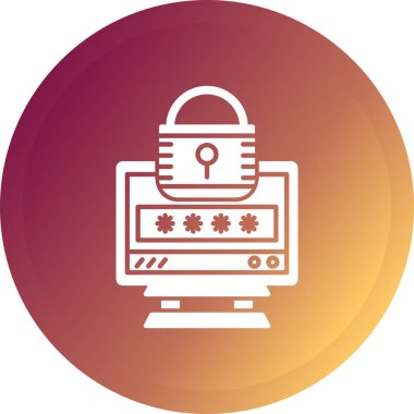 Siber Güvenlik vektör simgesi