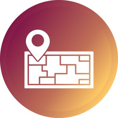 Bir harita simgesinin vektör illüstrasyonu