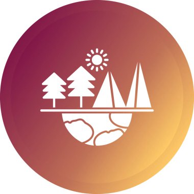 Çam ağaçları olan güzel dağ manzarası