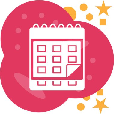 Takvim simgesi, modern tasarım illüstrasyon tasarımı