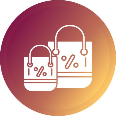 Alışveriş Torbası. Web simgesi basit illüstrasyon