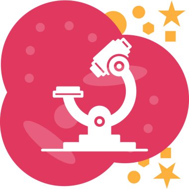 Bir mikroskop simgesinin vektör çizimi