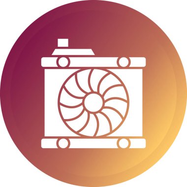 Bir fan simgesinin vektör illüstrasyonu