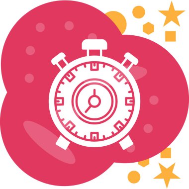 Alarm saat simgesi vektör illüstrasyonu