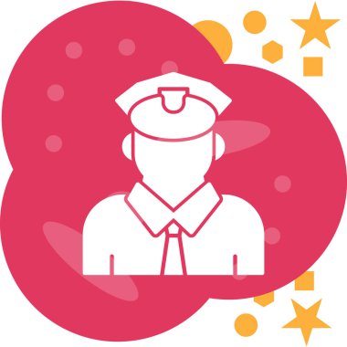 Bir polis memuru simgesinin vektör çizimi