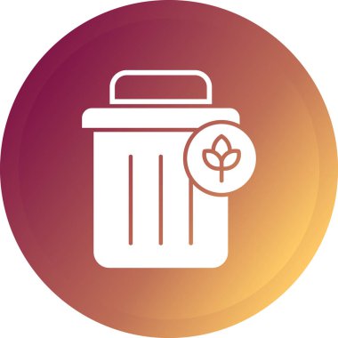 Çöp kutusu simgesi, vektör illüstrasyonu