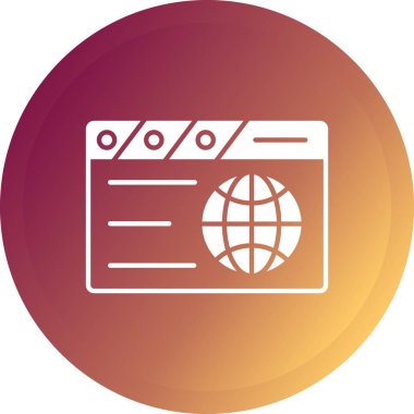 Küresel simgesi olan bir kitabın vektör çizimi