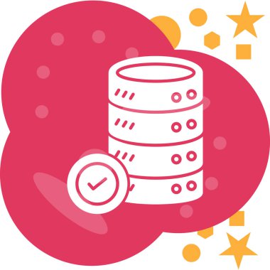 veri bulut sunucusu simgesi doldurulmuş ana hatlar biçiminde