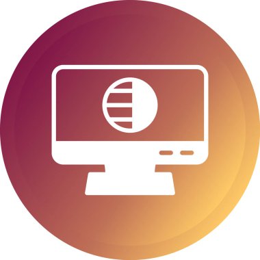 bilgisayar ekranı simgesi, vektör illüstrasyonu