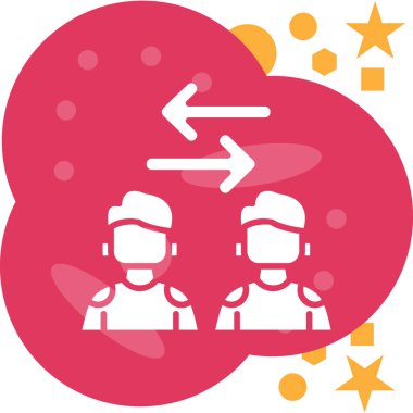 Bir erkek ve kadın ikonunun vektör illüstrasyonu