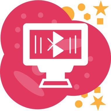 Moda düz stil izole edilmiş arkaplanda film simgesi