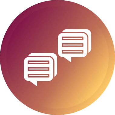 Konuşma baloncuğu simgesinin vektör çizimi