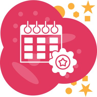 Takvim simgesi tasarımı, vektör illüstrasyonu