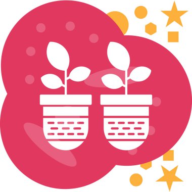 Bitki. Web simgesi basit illüstrasyon