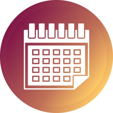 Takvim simgesi vektör illüstrasyonu