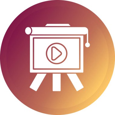 Bir film kamera simgesinin vektör illüstrasyonu