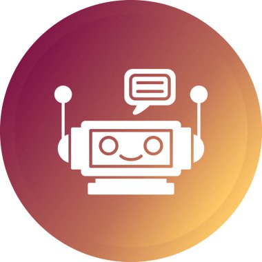 robot. Web simgesi basit illüstrasyon