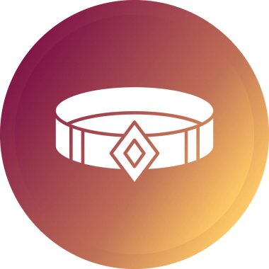 Kırmızı ve beyaz yuvarlak simgenin vektör çizimi