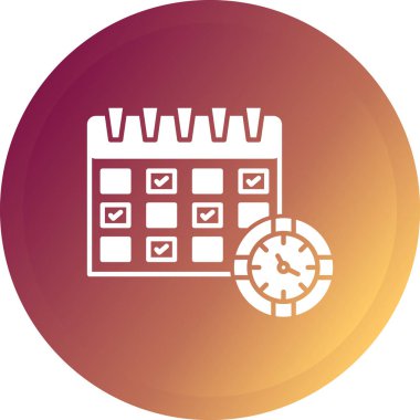 Saat simgesinin vektör illüstrasyonu