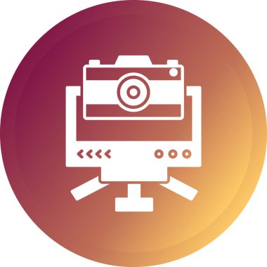 kamera simgesi vektör illüstrasyonu