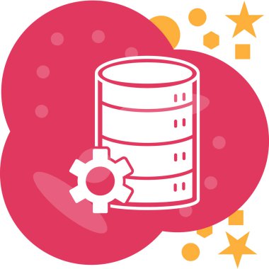 sunucu simgesi. Web için sunucu vektör simgelerinin basit illüstrasyonu