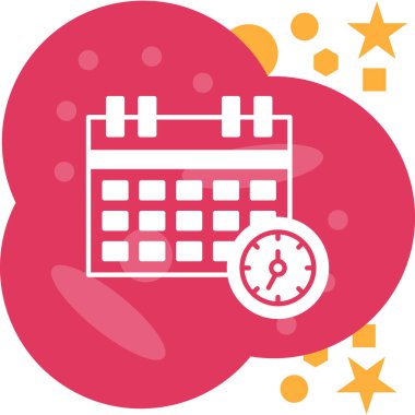 Takvim tarihi ay simgesi düz biçiminde