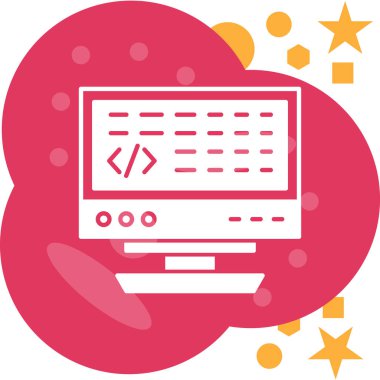 Vektör illüstrasyonu, bulut hesaplama ağ teknolojisi simgesi