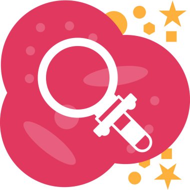 Büyüteç ve yıldız vektör çizimi