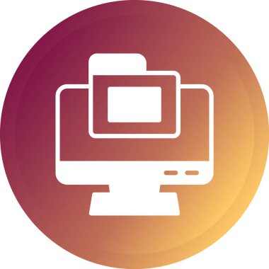 Bilgisayar. Web simgesi basit illüstrasyon