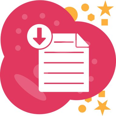 belge dosya simgesi vektör illüstrasyonu