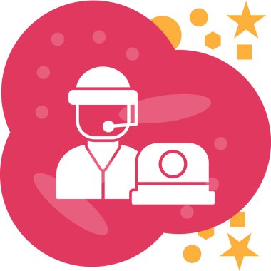 Astronot. Web simgesi basit illüstrasyon