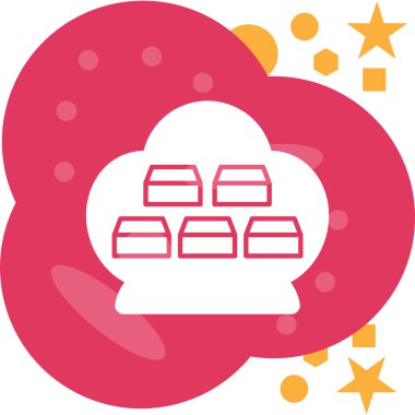 Bulut. Web simgesi basit illüstrasyon