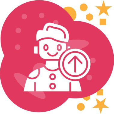 Astronot. Web simgesi basit illüstrasyon