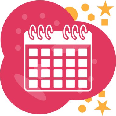 Takvim simgesi vektör illüstrasyonu