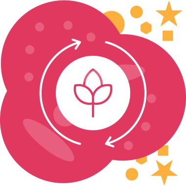 çiçek simgesi, vektör illüstrasyonu